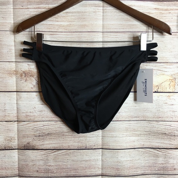 black bikini bottoms size 14